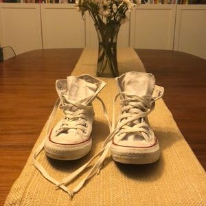 White Converse High Tops